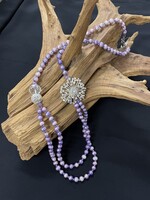 AC01-4845-23 Lilac potato pearls long necklace