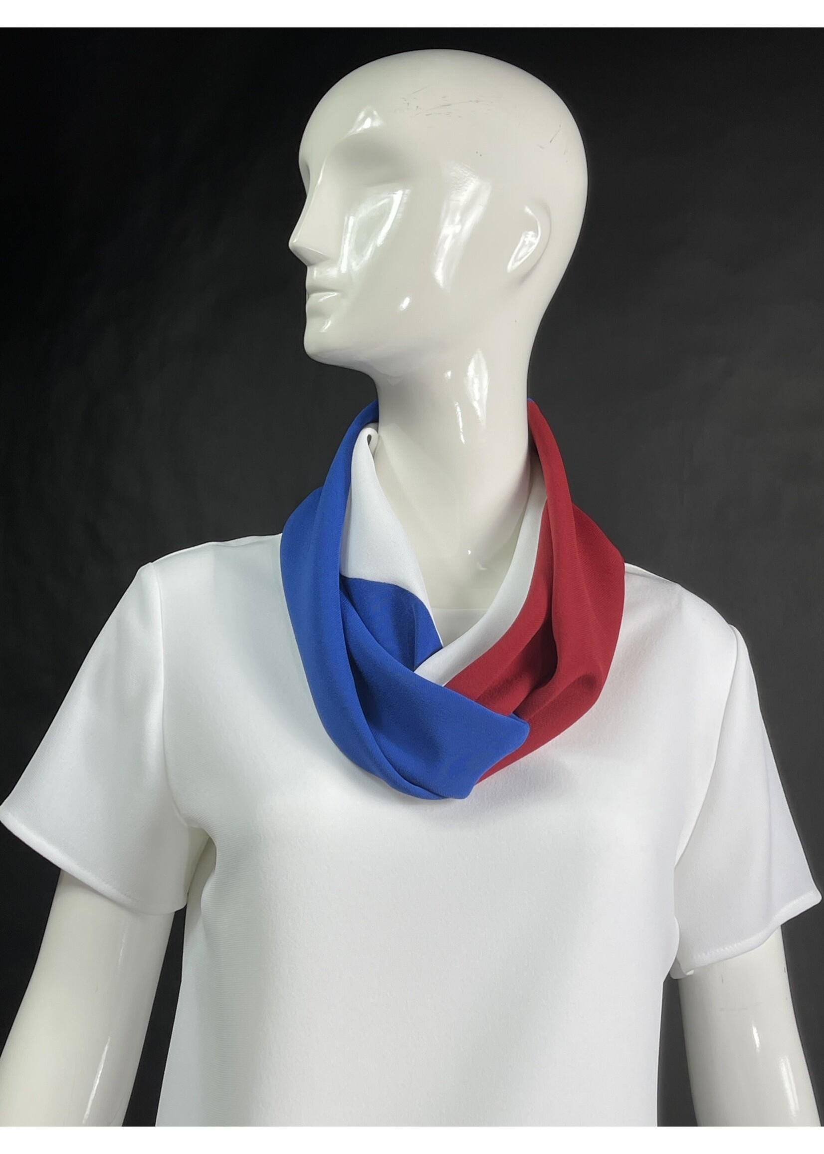 SH937-MS086/MS008/MS079/O/S Cardinal,white & royal sophia scarf