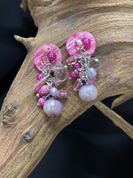 AC01-4878-23 Pink Crystals earrings