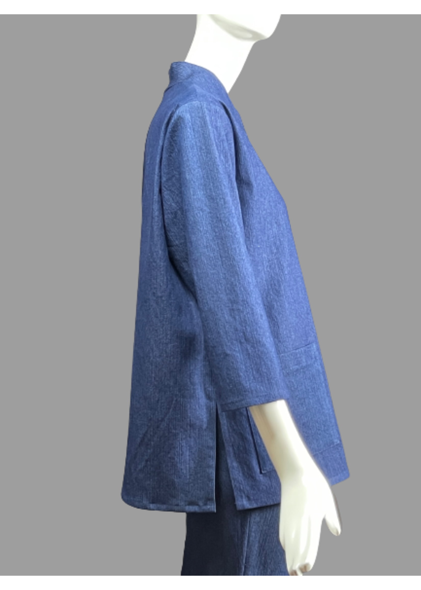 T2011-C0410W -Dark Blue Denim Cotton Tunic