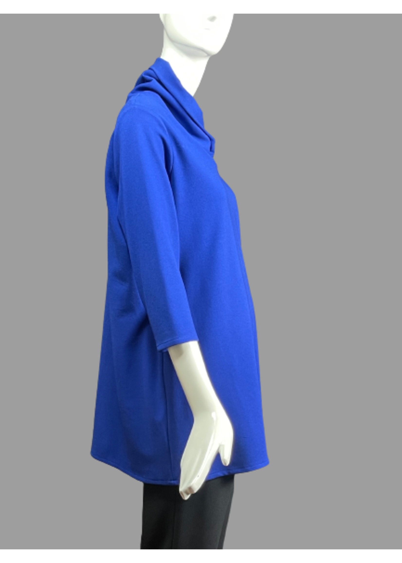 T2477-ST296-P- Cowl Royal Knit Tunic -P-