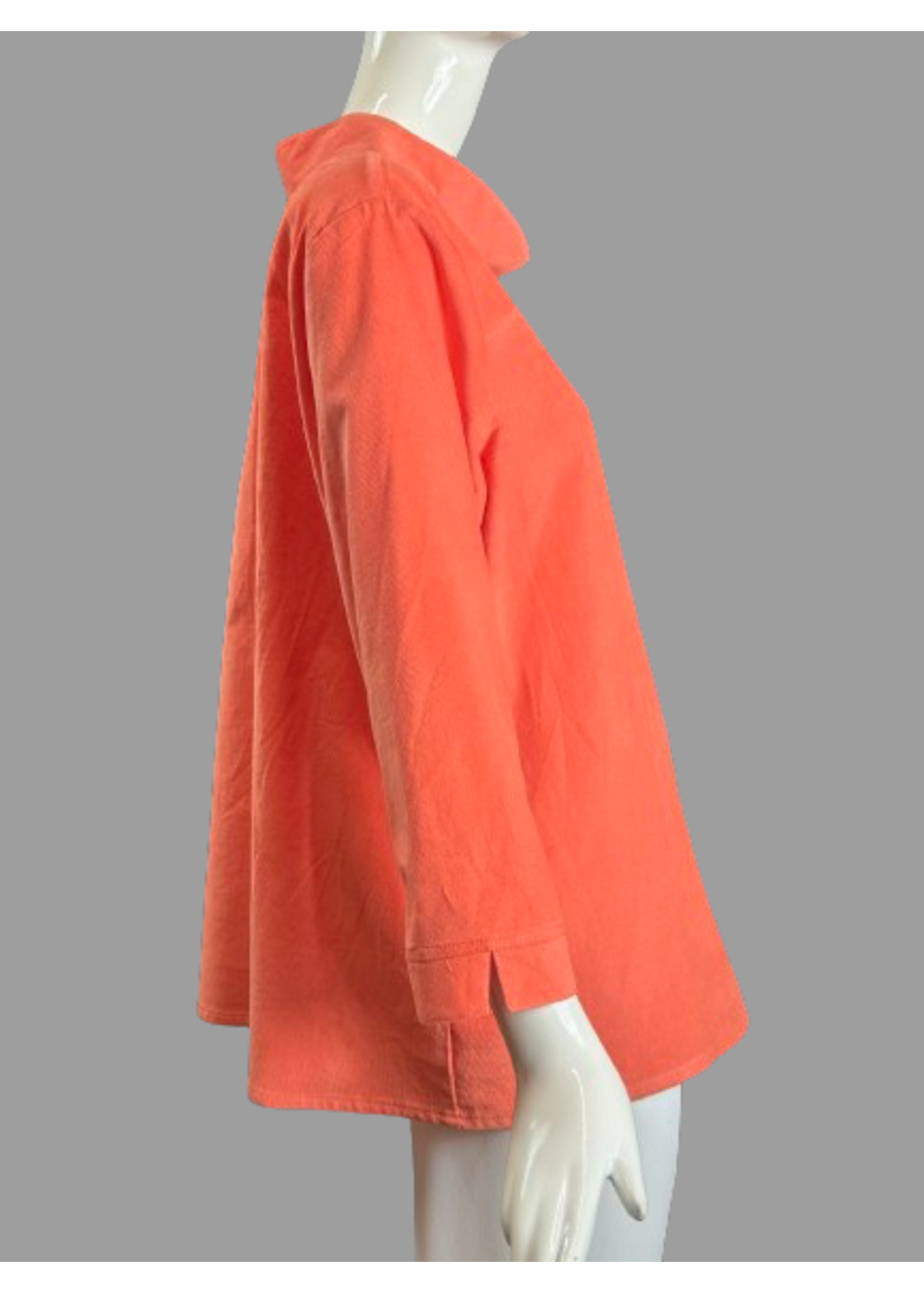 T2184-C0565-M- Coral Courduroy Tunic-M-J5112Cuffmade Smaller