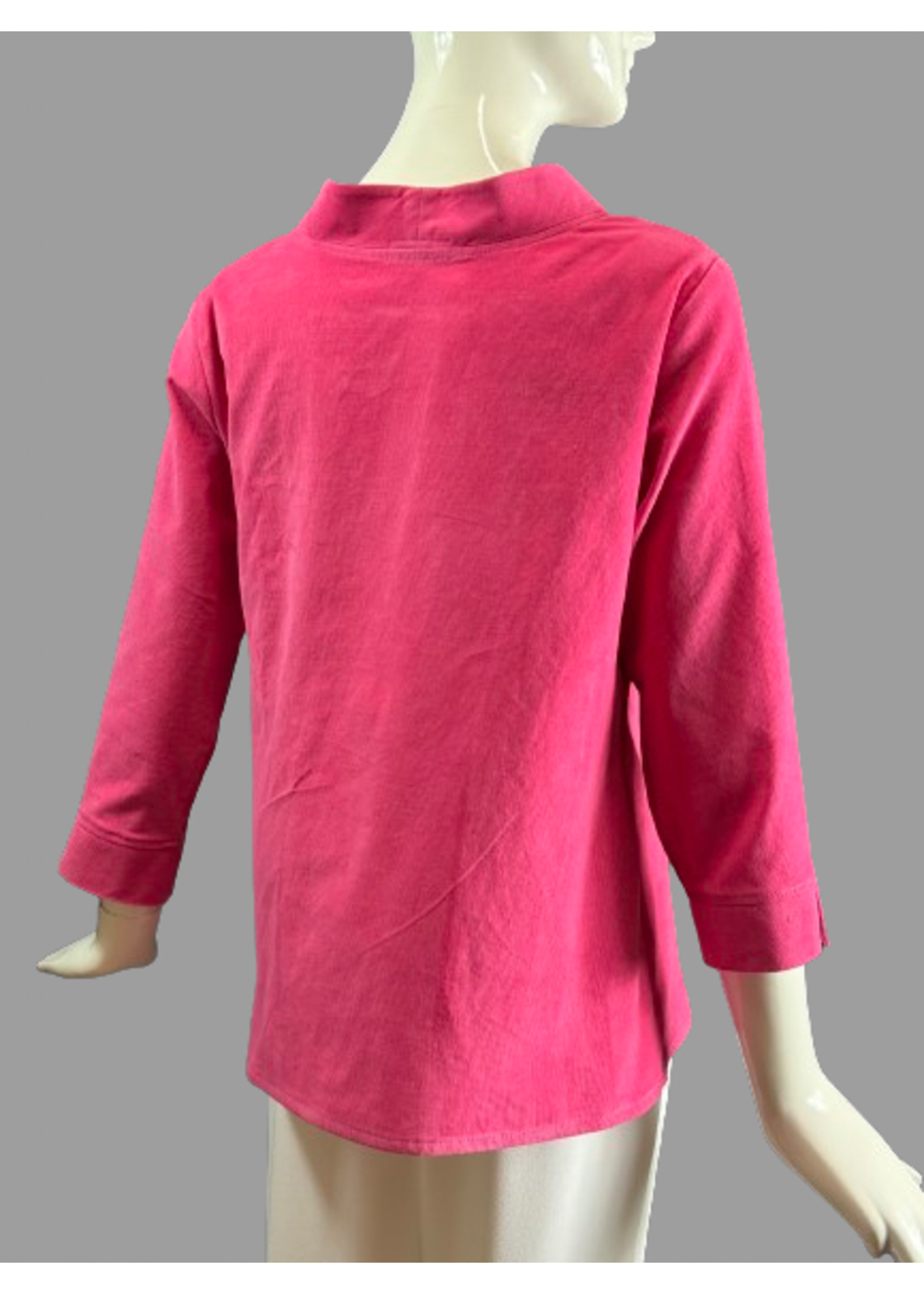 T2184-C0577-XP Hot Pink Courduroy Tunic -XP-