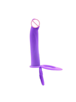 Value Double Penetration Cock Ring Purple