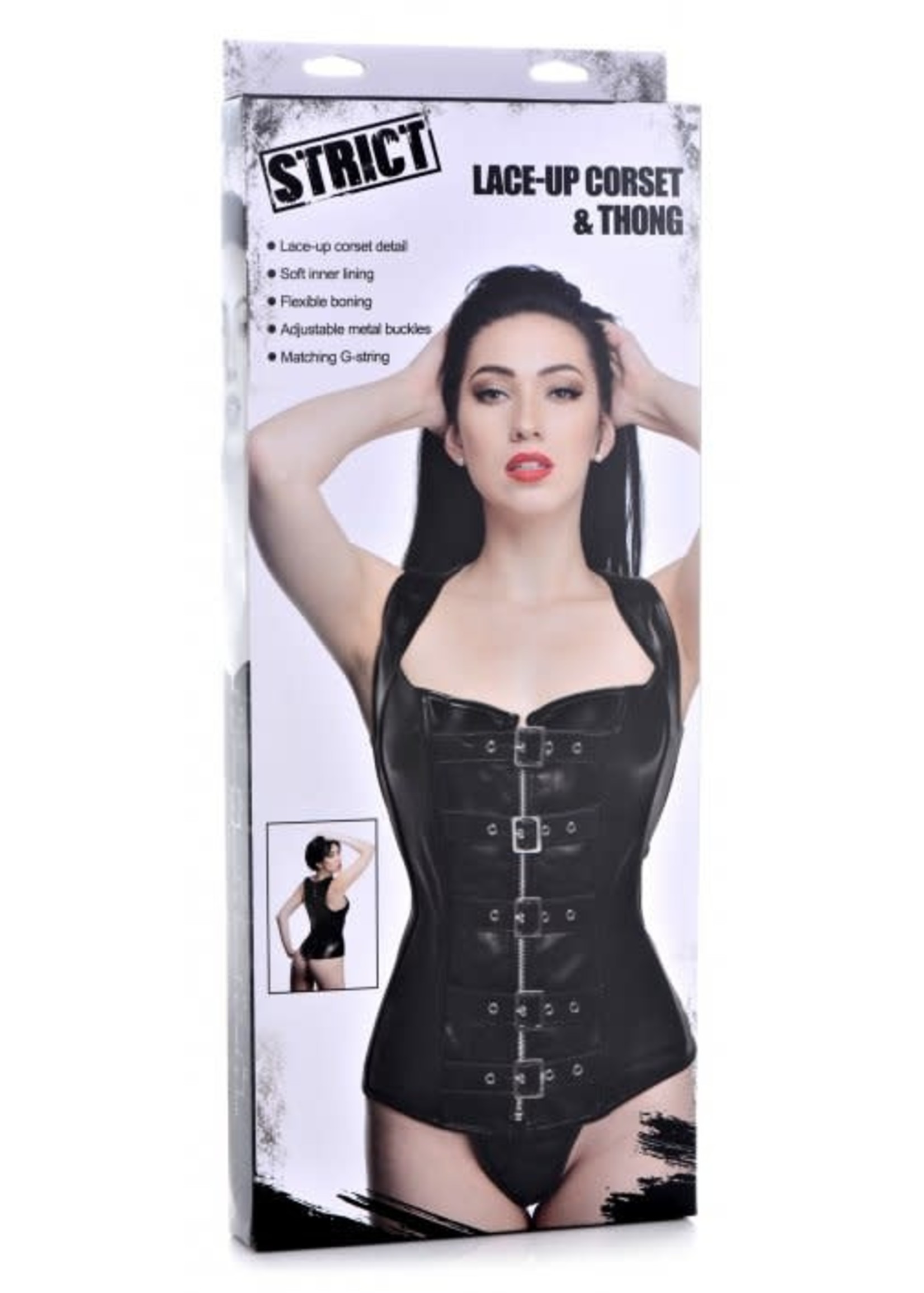 XR Lace-up Corset and Thong - XLarge