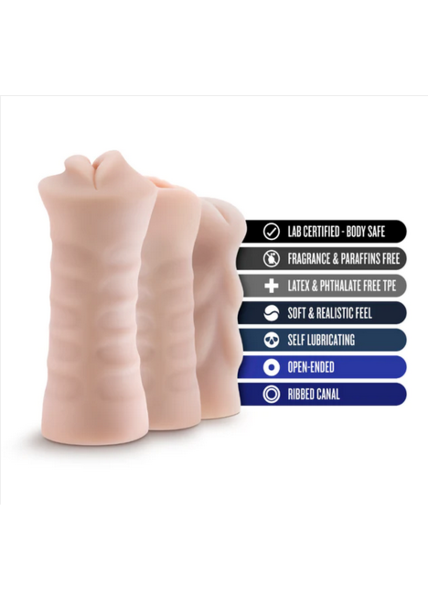 M for Men Self Lubricating Vibrating Strokers 3 Pack