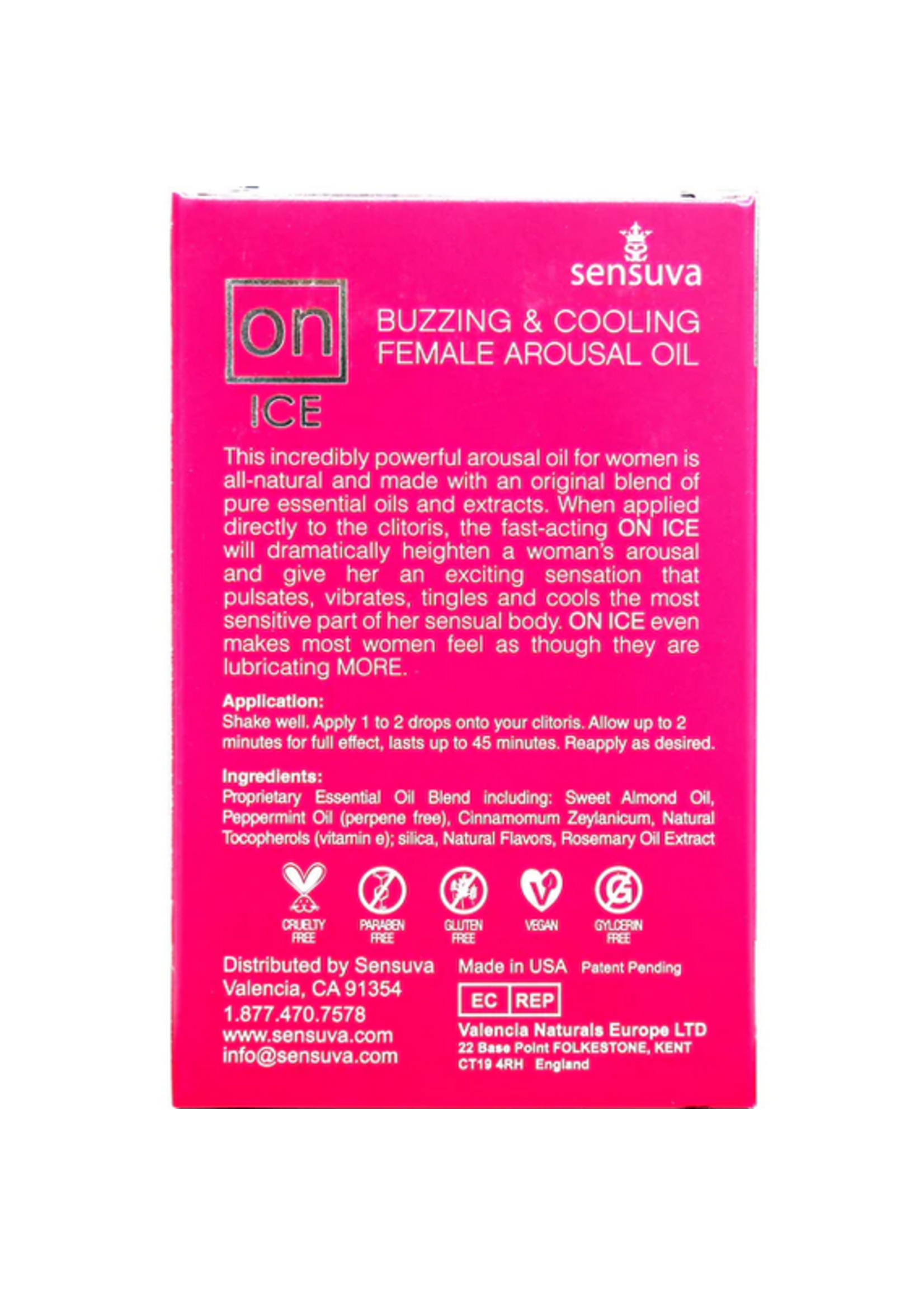 Sensuva ON ICE - Buzzing and Cooling Female Arousal Oil