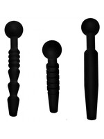 Master Series Dark Rods 3 Piece Silicone Penis Plug Set