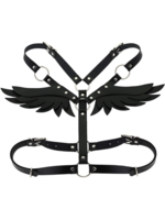 Faux Leather Angel Wings Chest Harness