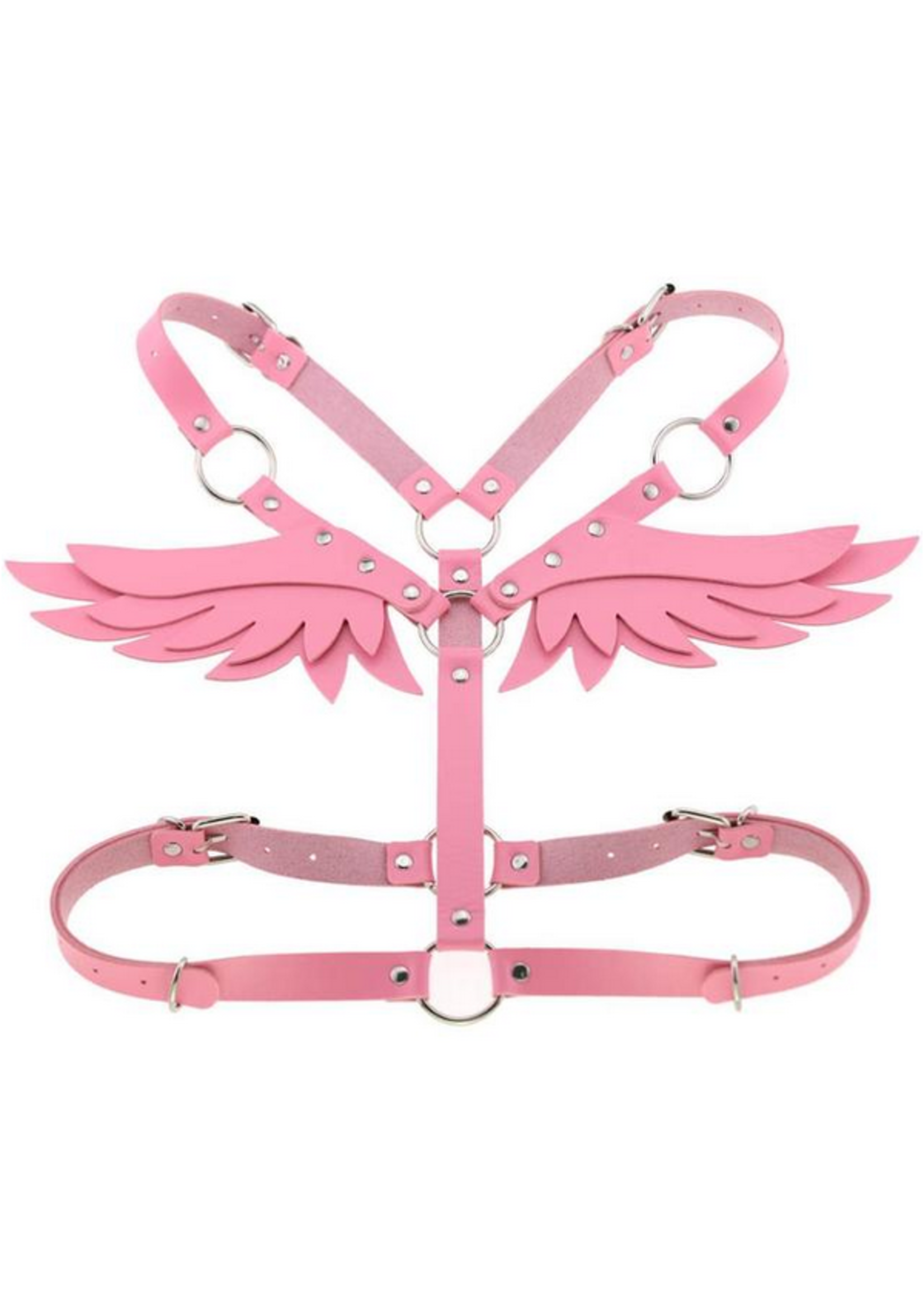 Clearance Faux Leather Angel Wings Chest Harness