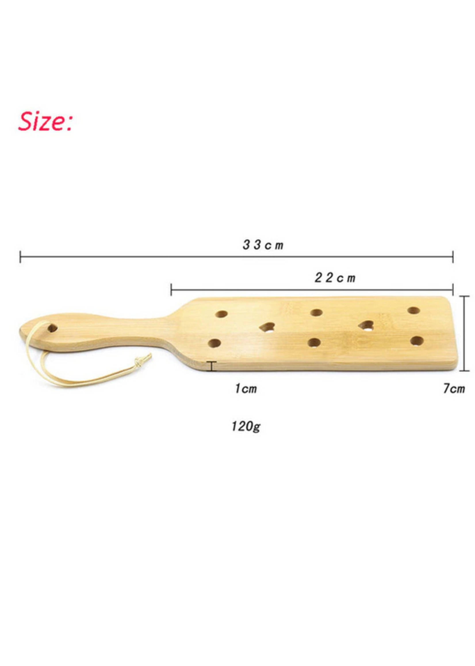 Value Wooden Paddle Hearts and Holes