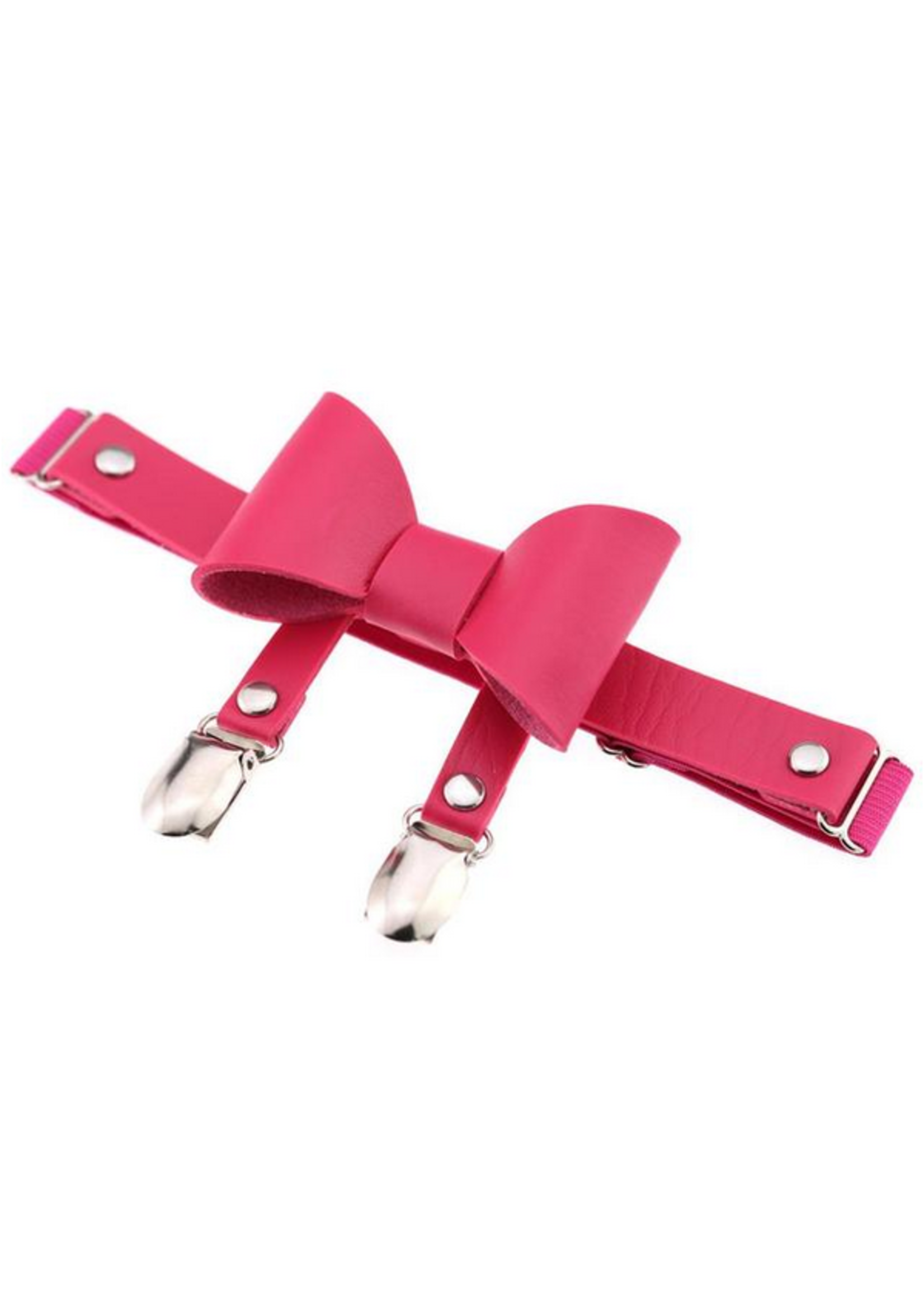 Clearance Faux Leather Garter Holder with Bow