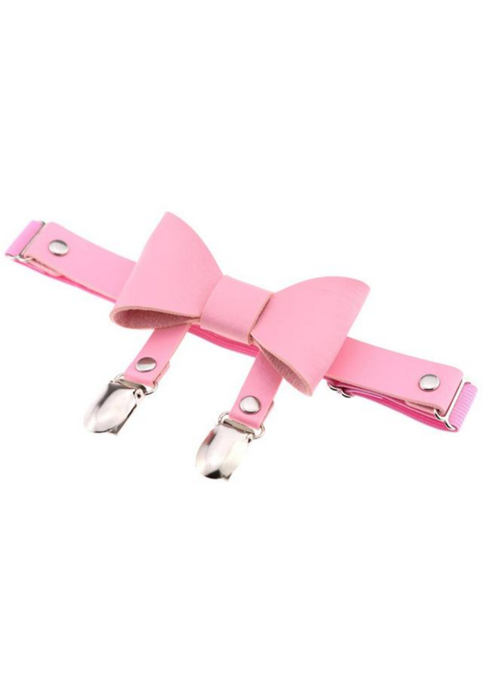 Clearance Faux Leather Garter Holder with Bow
