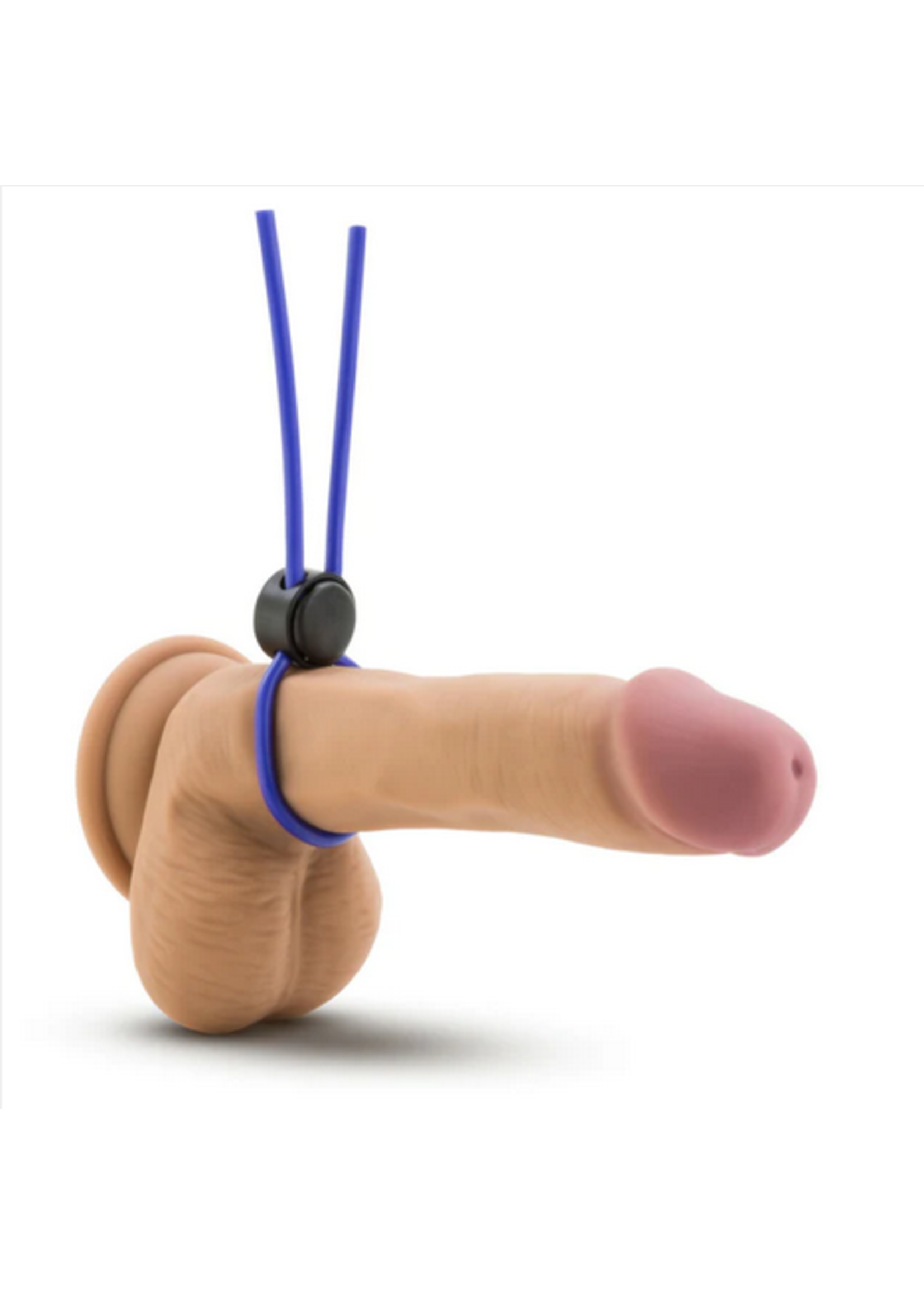 Blush Stay Hard Silicone Loop Cock Ring - Blue