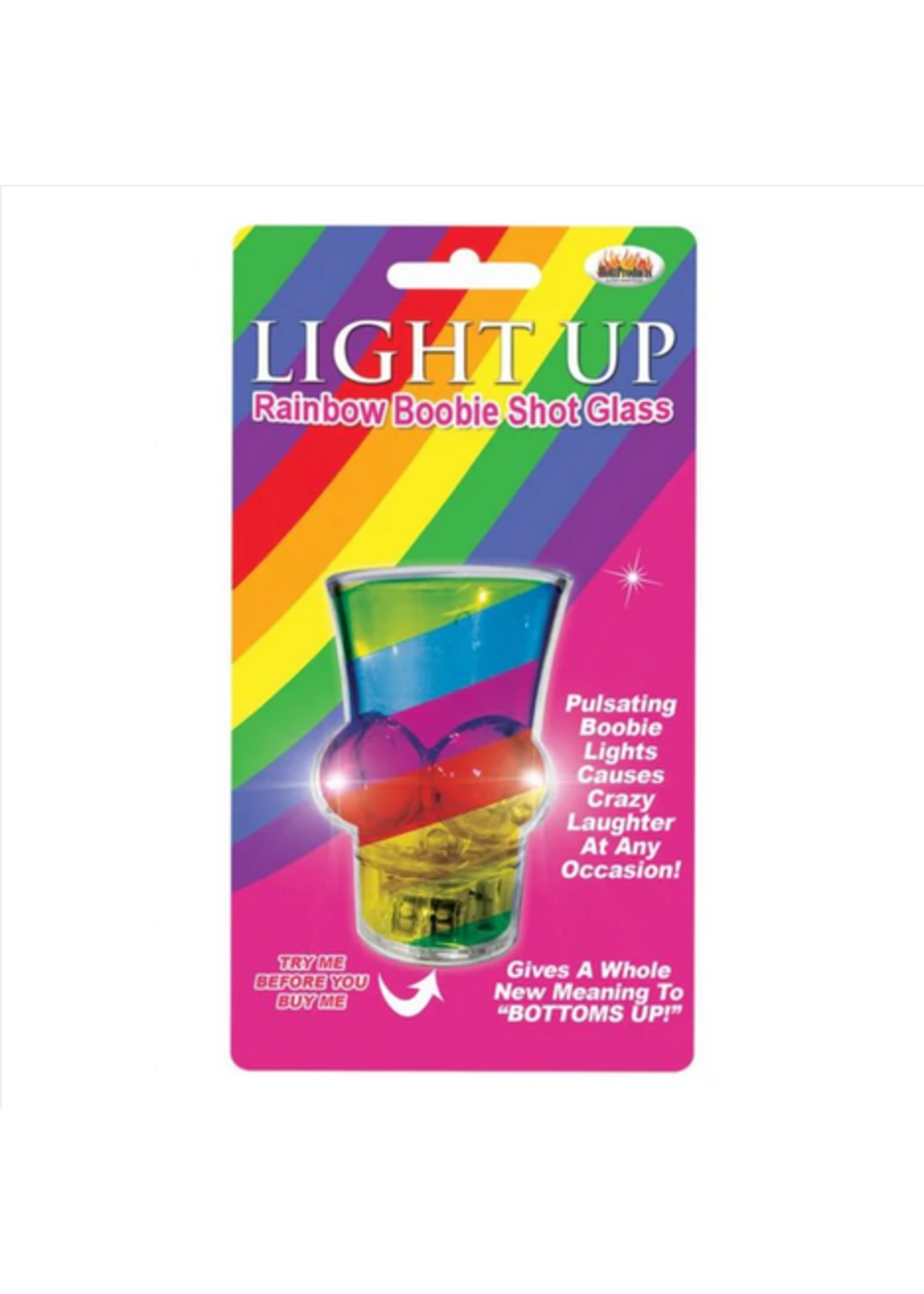 Hott Products Light-UP Rainbow Boobie Shot Glass