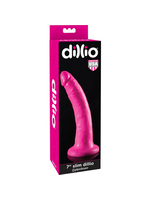 Pipedream Dillio 7" Slim - Pink