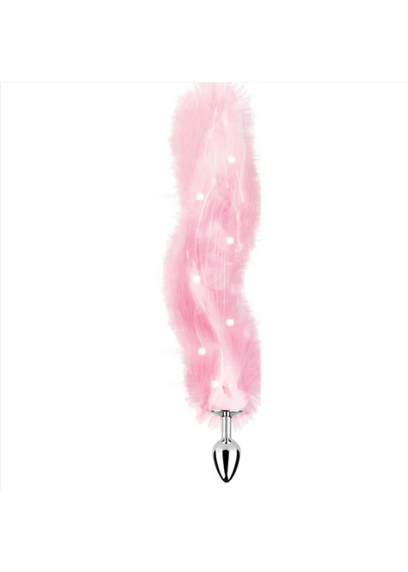 Light Up Foxy Tail Butt Plug - Pink
