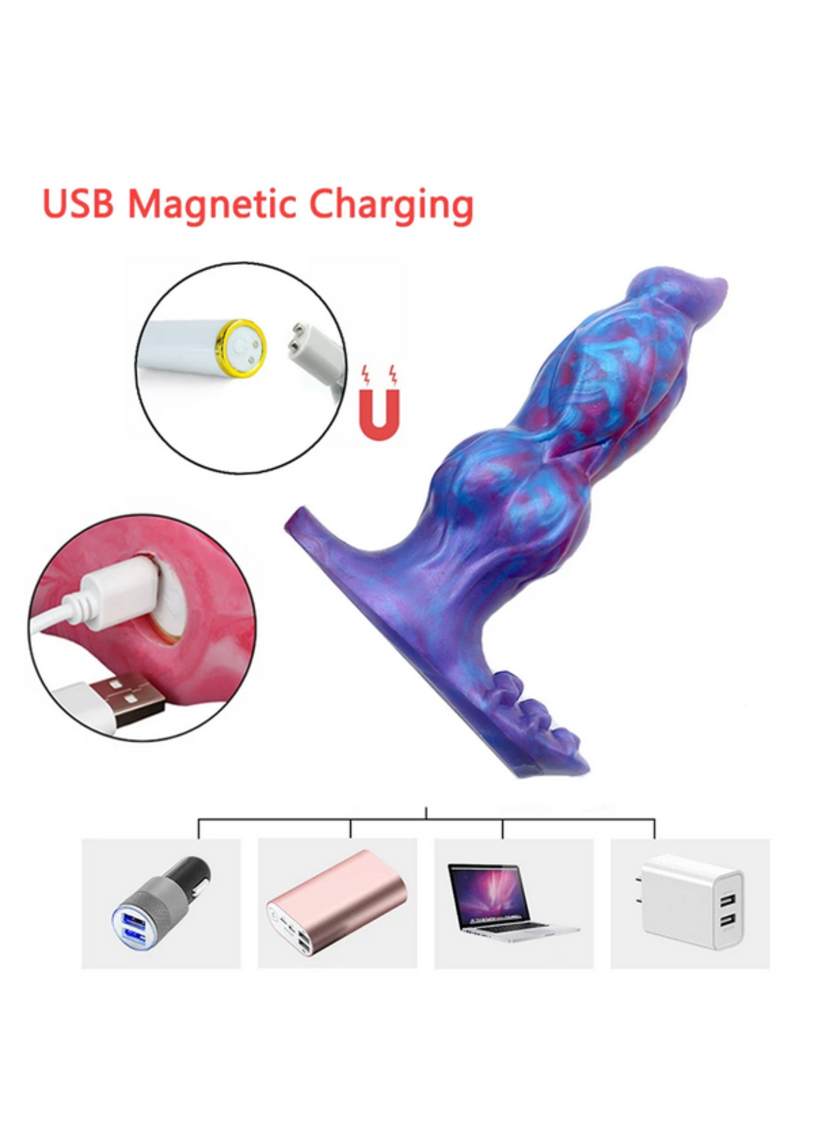 Purple Vibrating Canine Plug