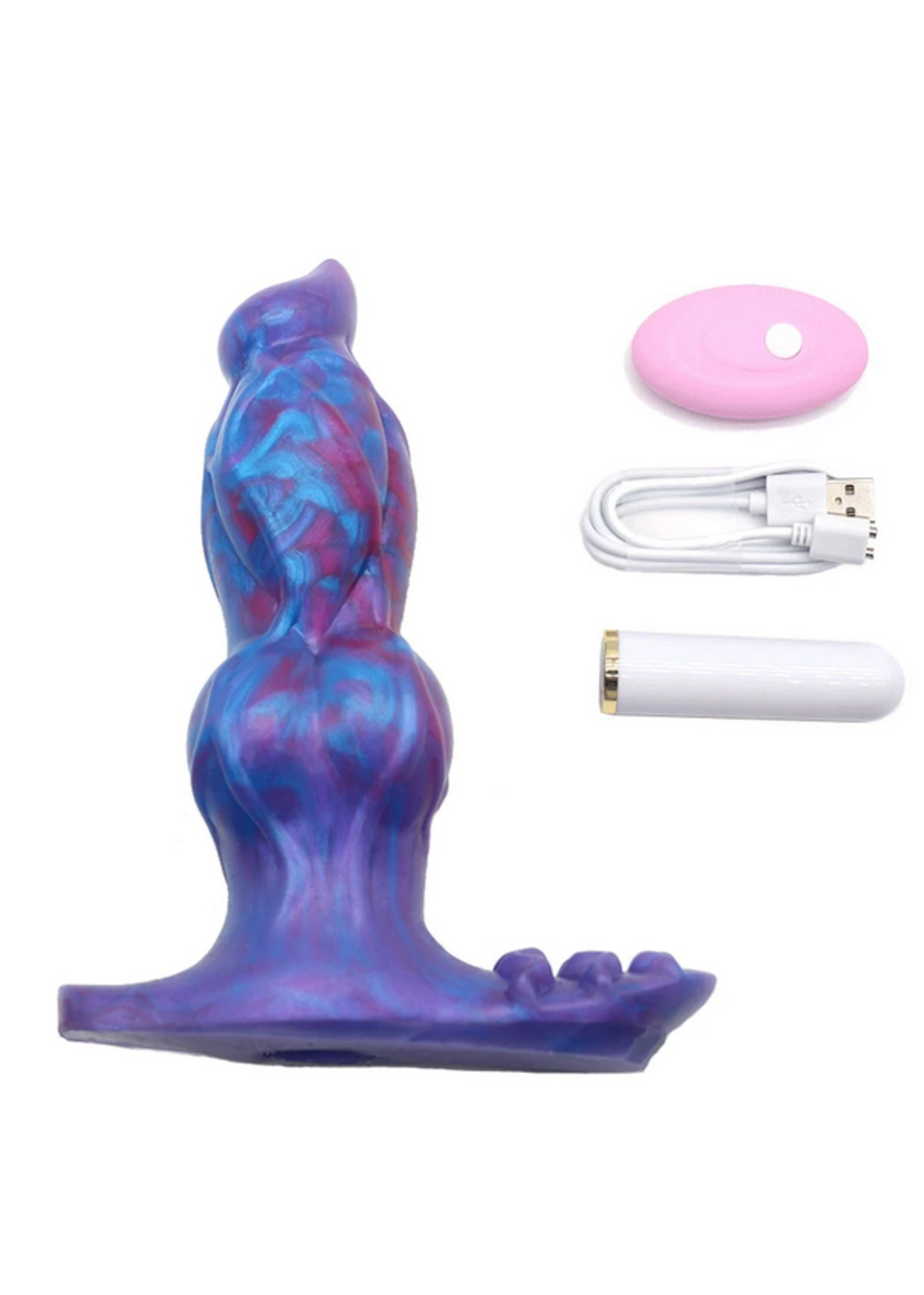 Purple Vibrating Canine Plug