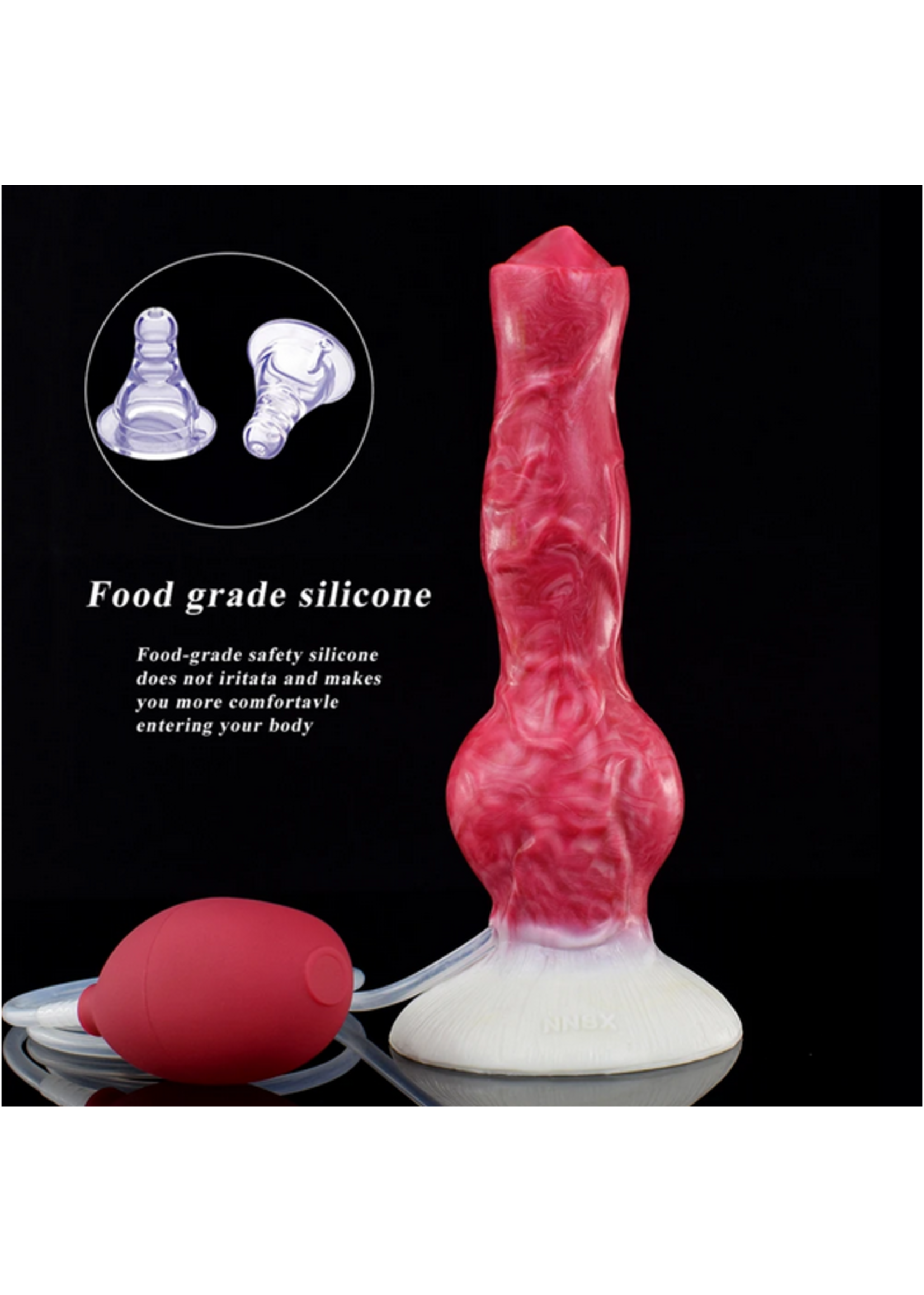 Squirting Hell-Hound Canine Silicone Dildo