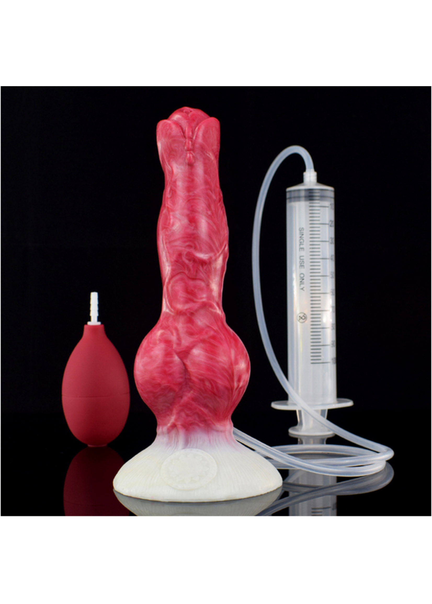 Squirting Hell-Hound Canine Silicone Dildo