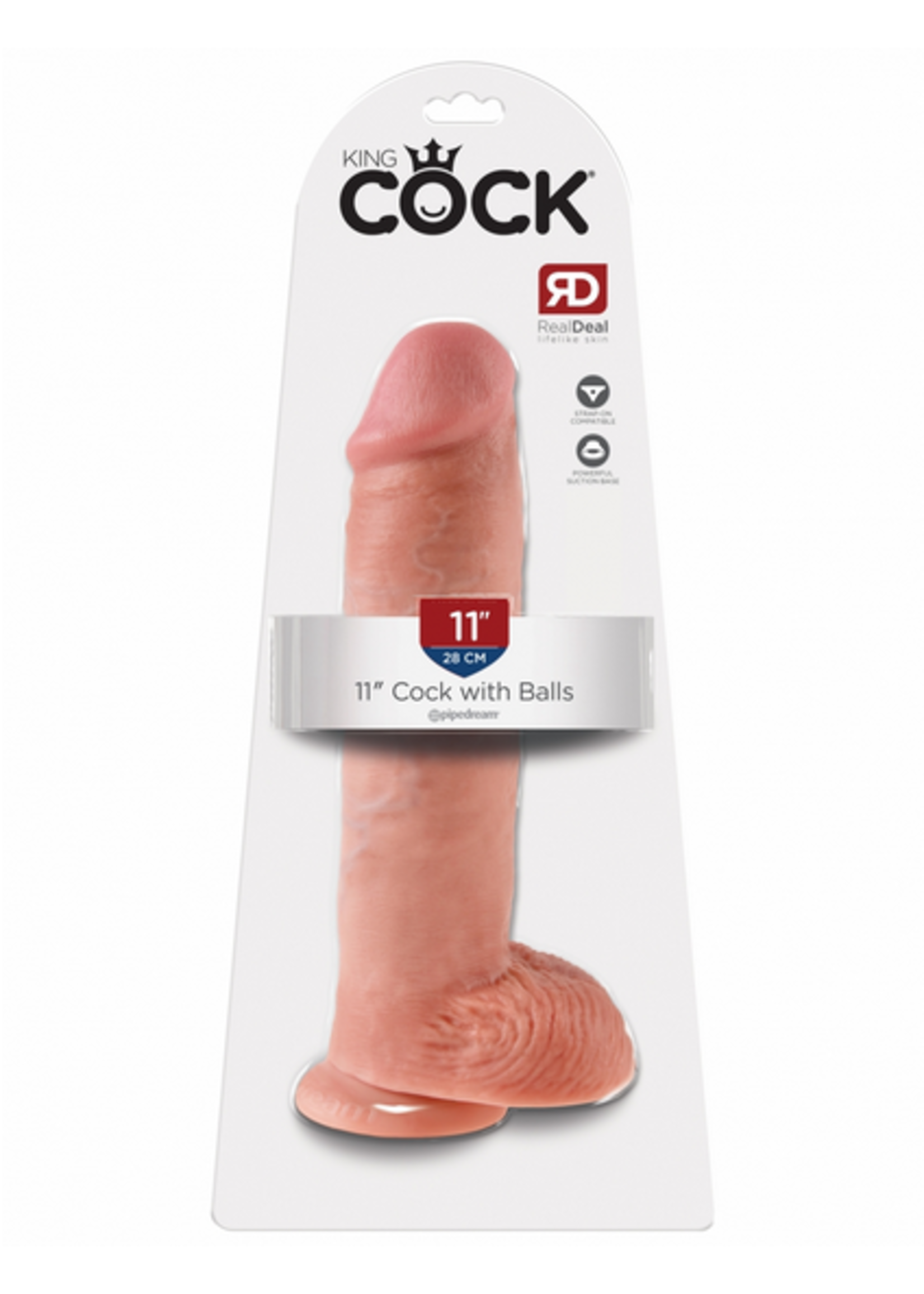 King Cock King Cock 11" Cock w Balls Light