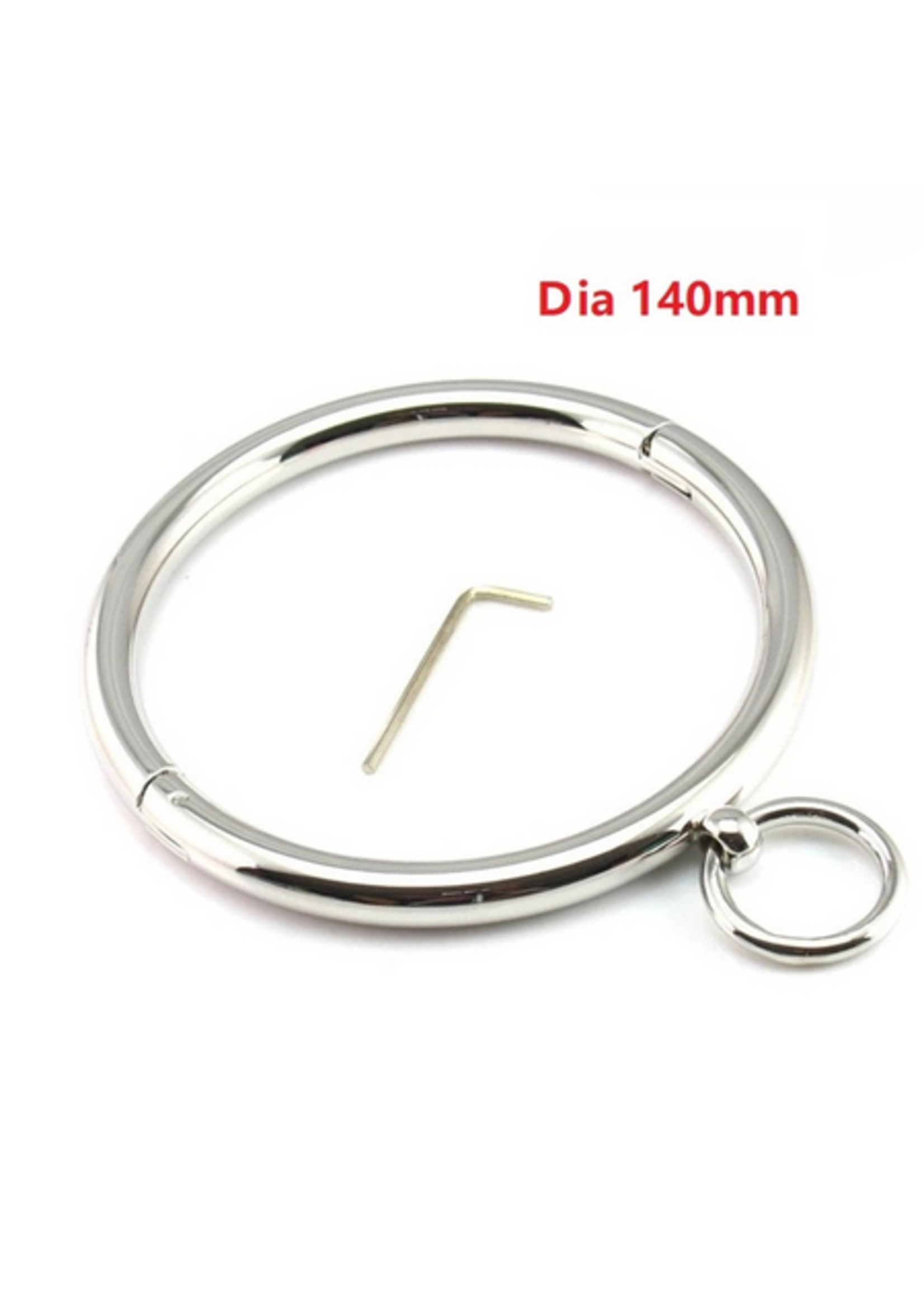 Clearance Solid Metal Collar with Leash Ring