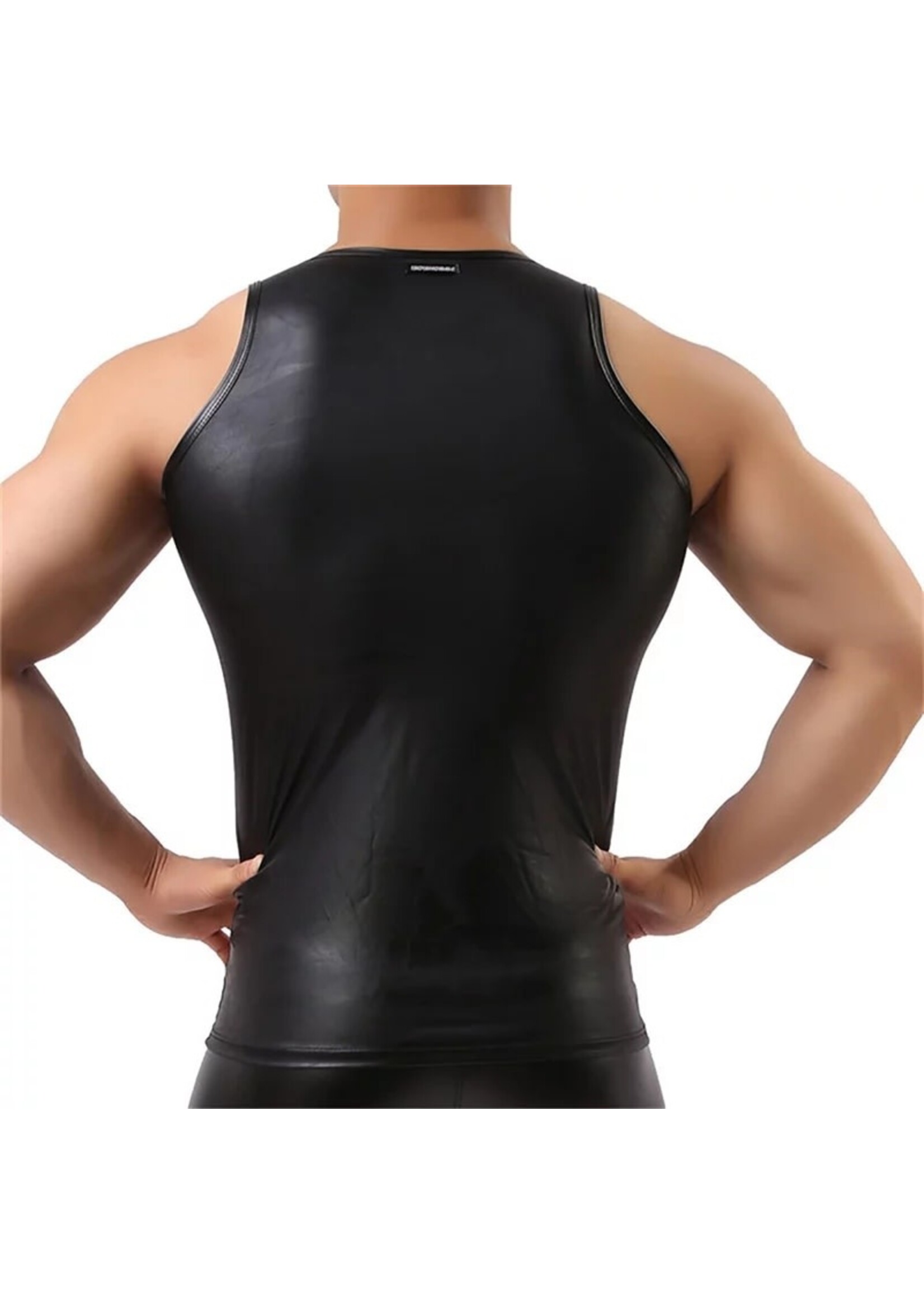 Clearance Men's PU Leather Tank Top