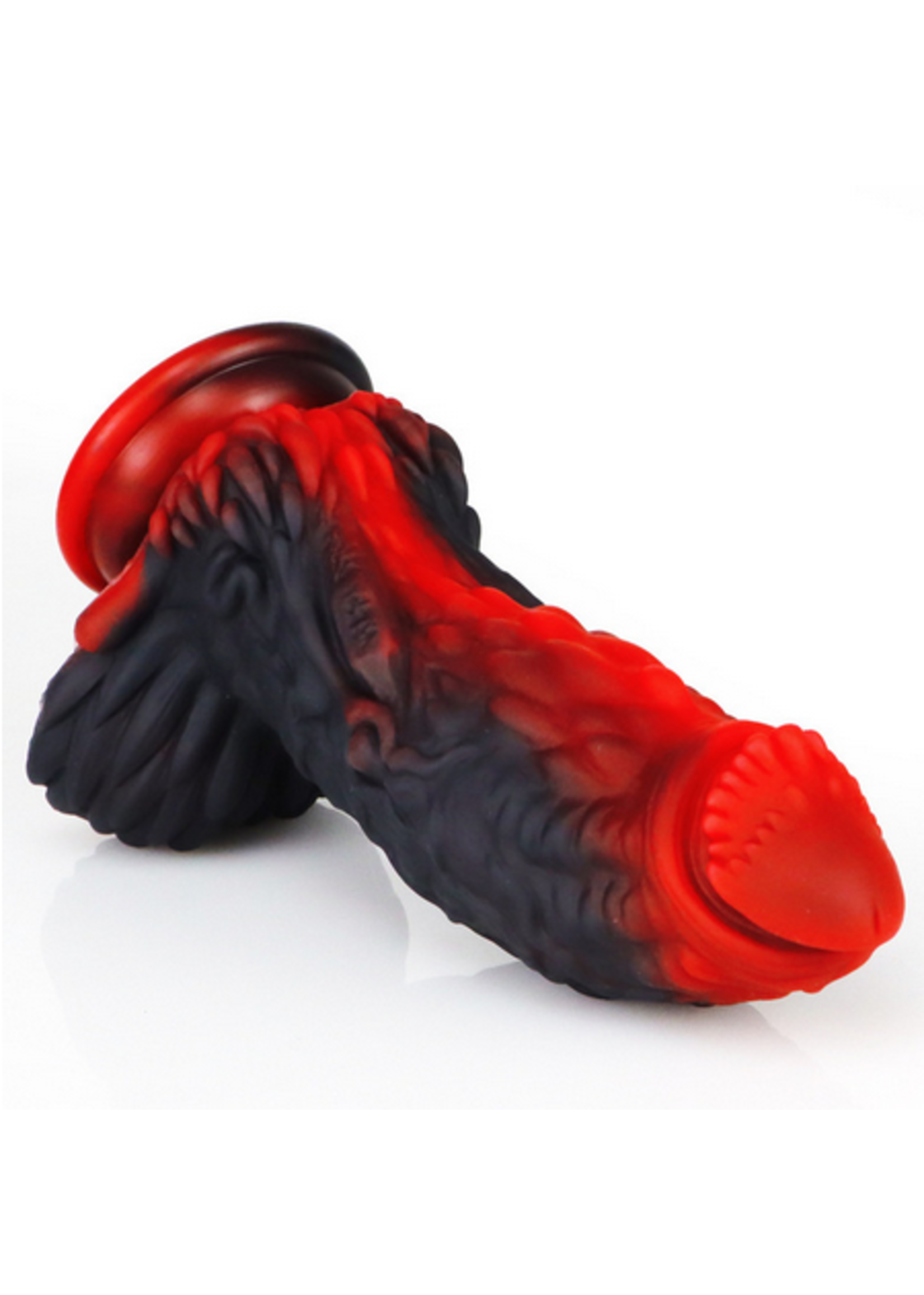 Thick Monster Dragon Dildo Black/Red