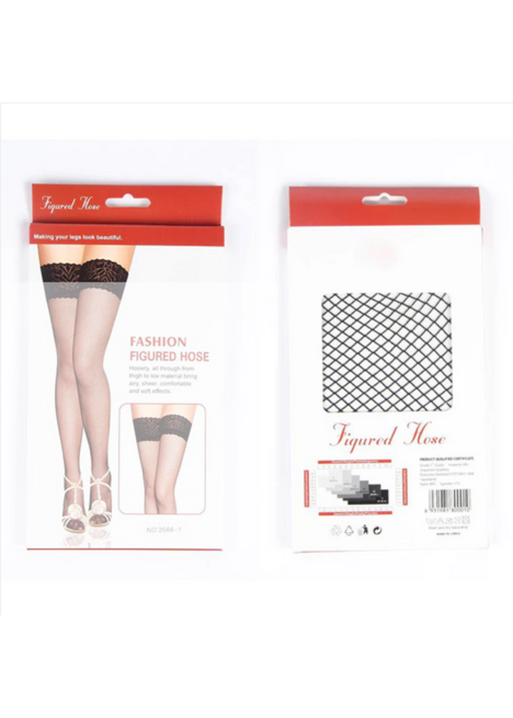 Black Thigh High Fishnets - One Size