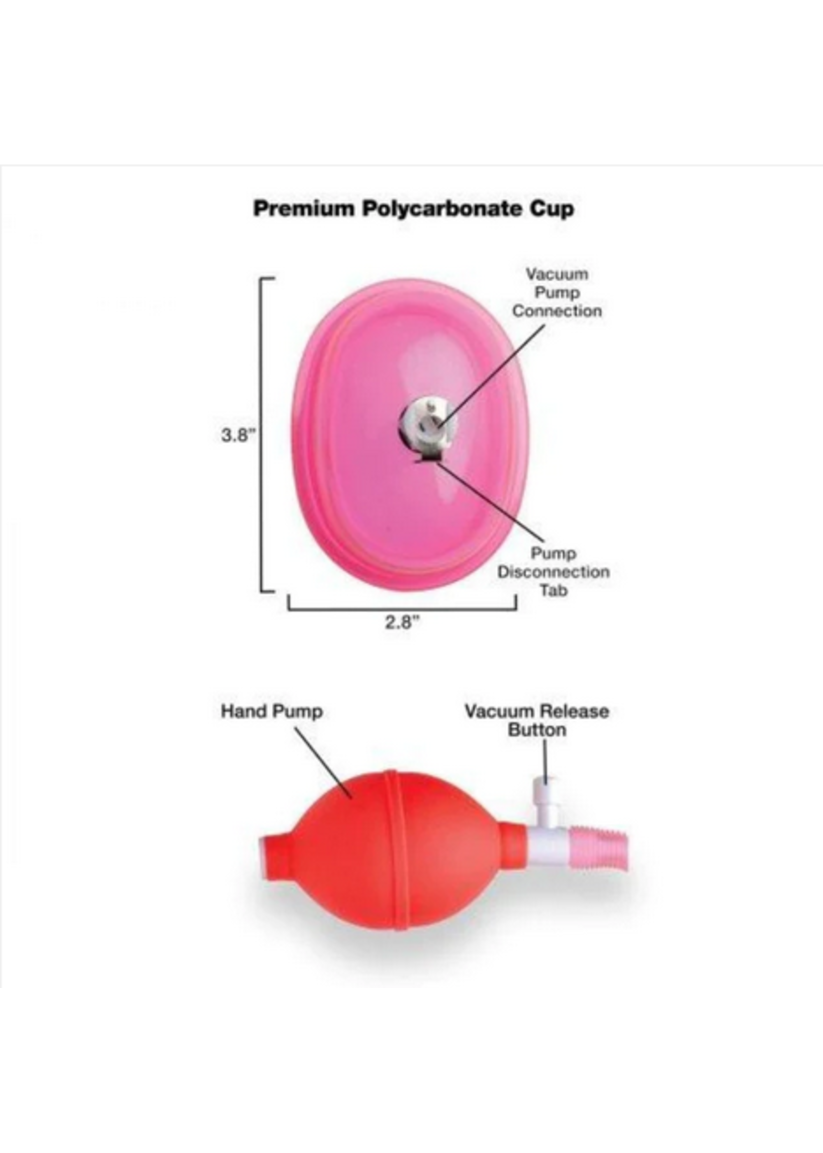 XR Size Matters Vaginal Pump w 3.8" Sm Cup