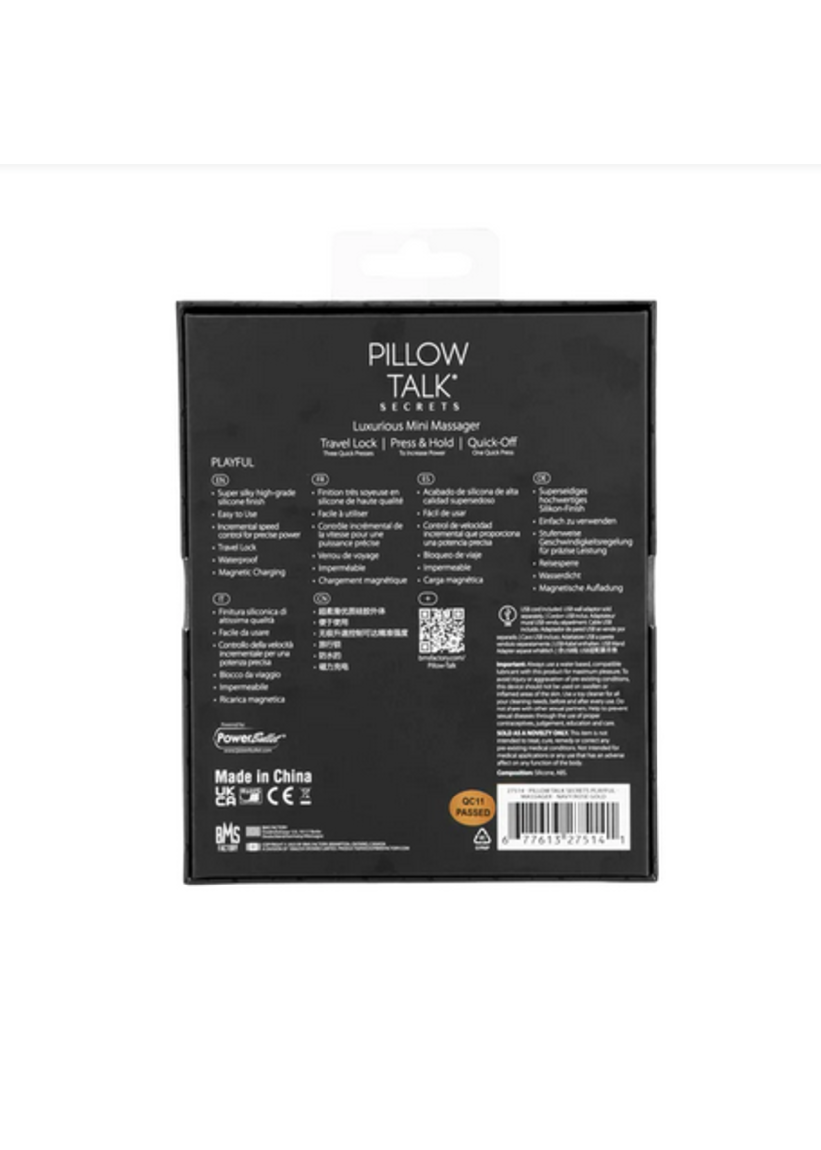 PillowTalk Secrets - Playful - Clitoral Vibrator - Navy