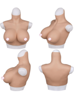 Silicone Breast Forms D Cup - White