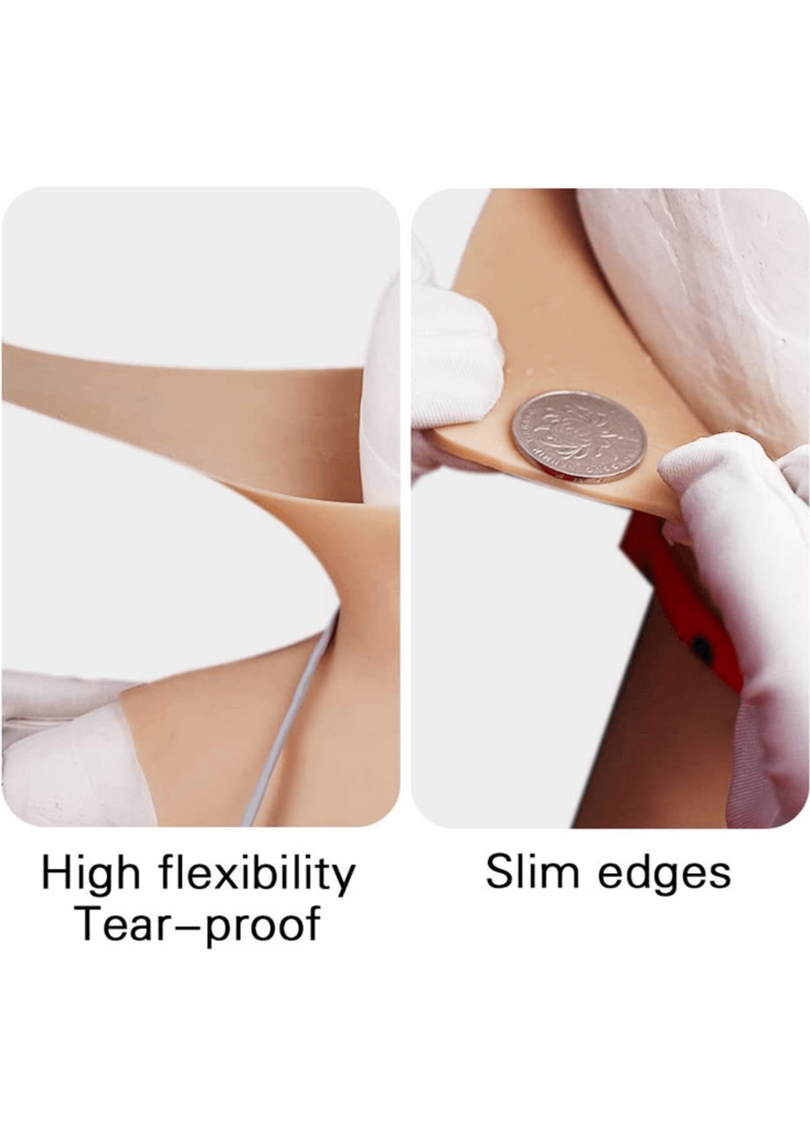Silicone Breast Forms D Cup - White