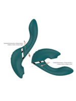 Clearance The Monarch Swan®- Transform With A Twist Vibrator & Stimulator - Teal