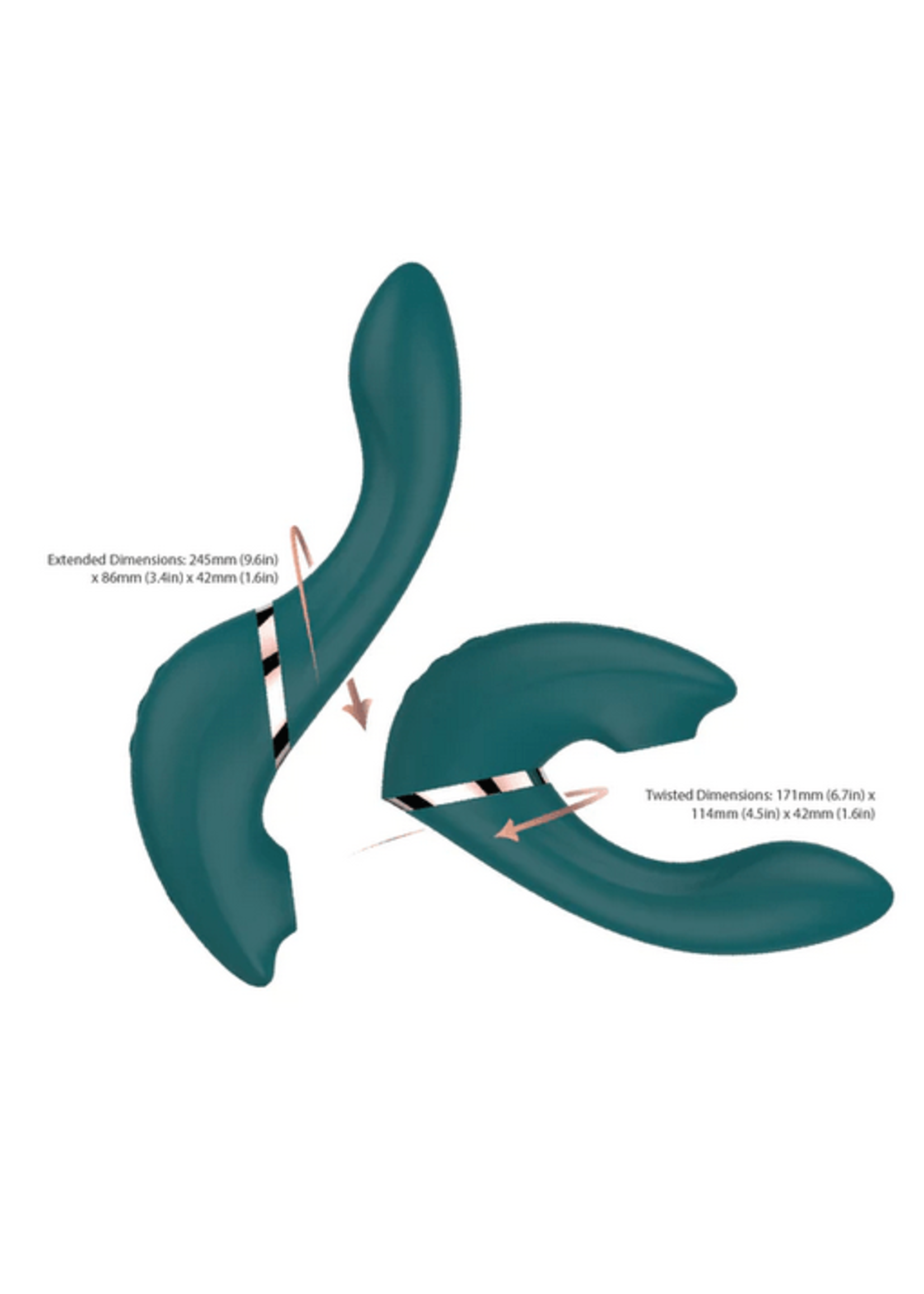 The Monarch Swan®- Transform With A Twist Vibrator & Stimulator - Teal