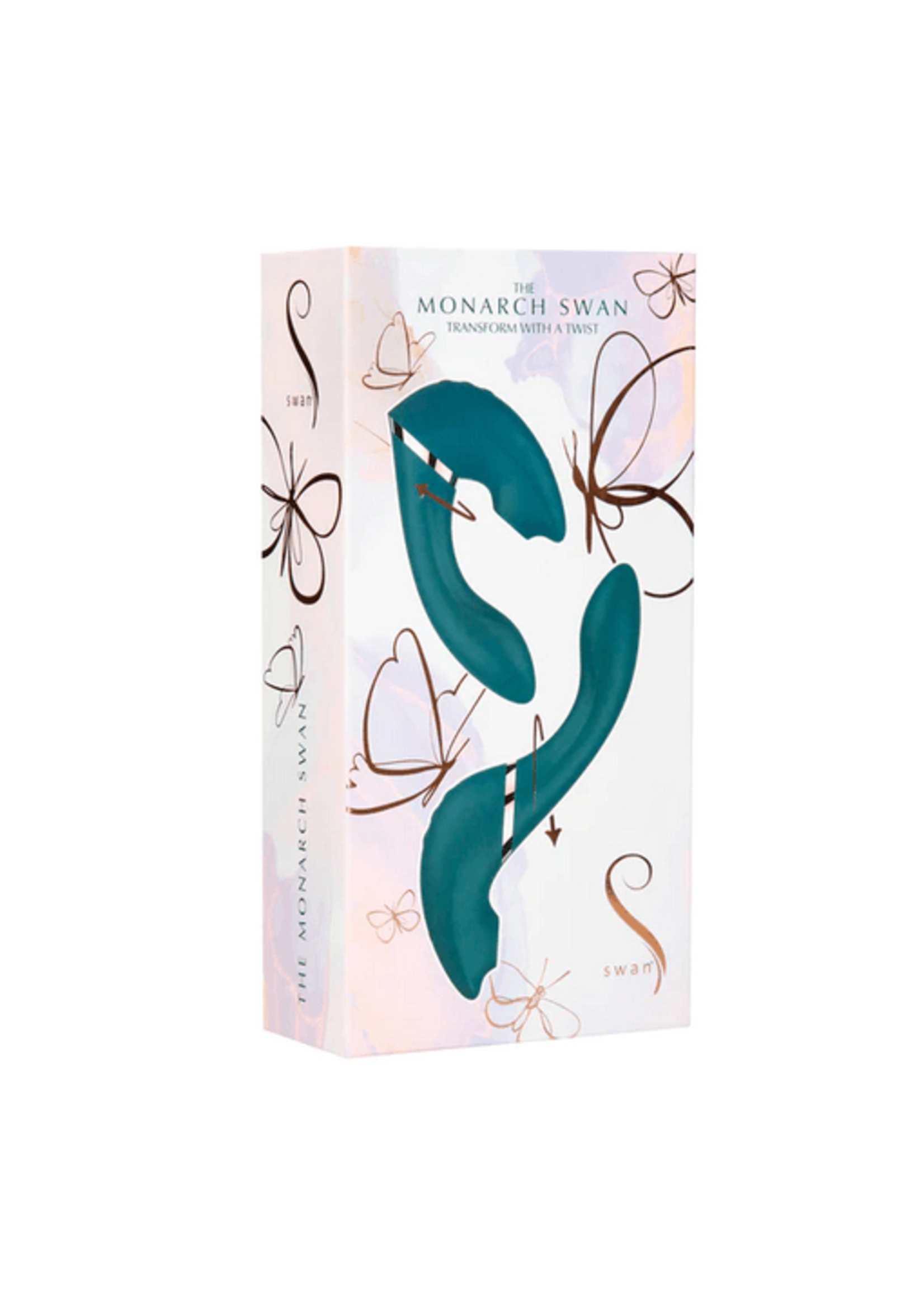 The Monarch Swan®- Transform With A Twist Vibrator & Stimulator - Teal