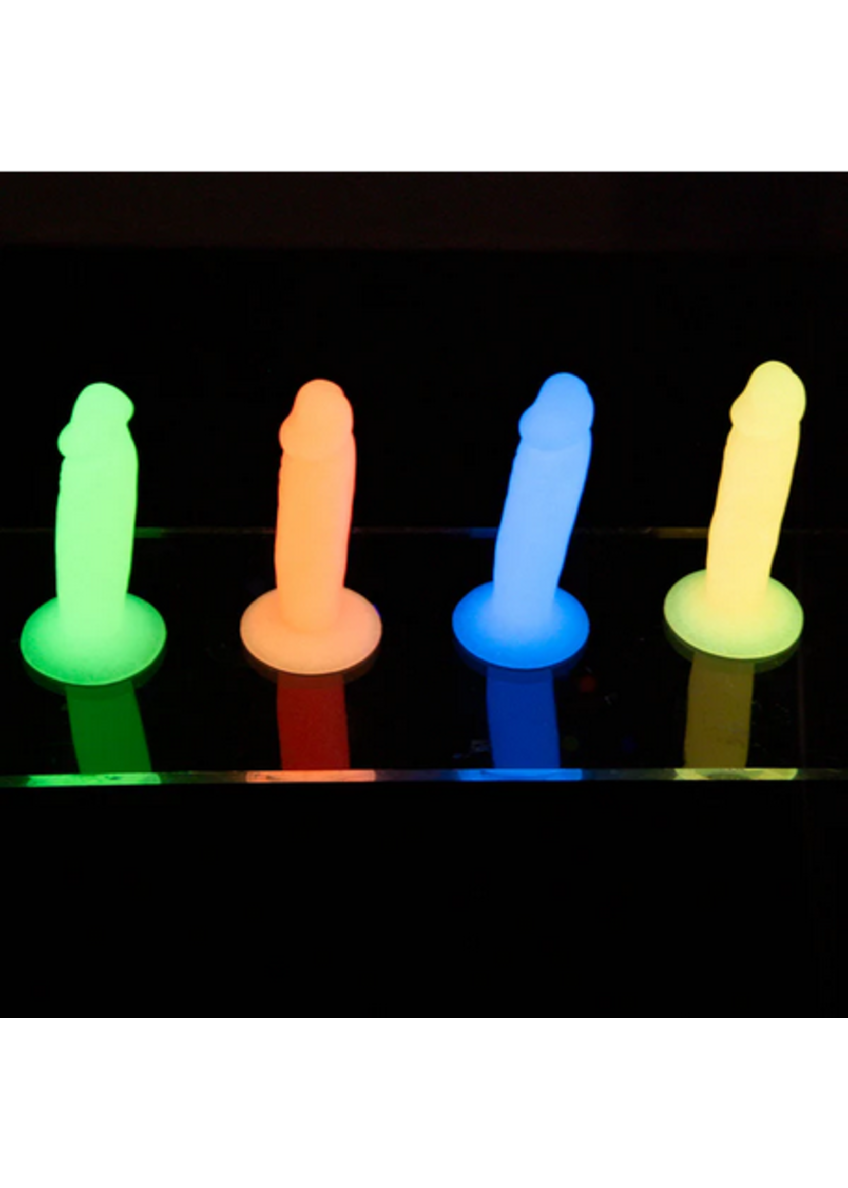 Addiction Silly Willy Glow in the Dark - 3.3” Silicone Dildo