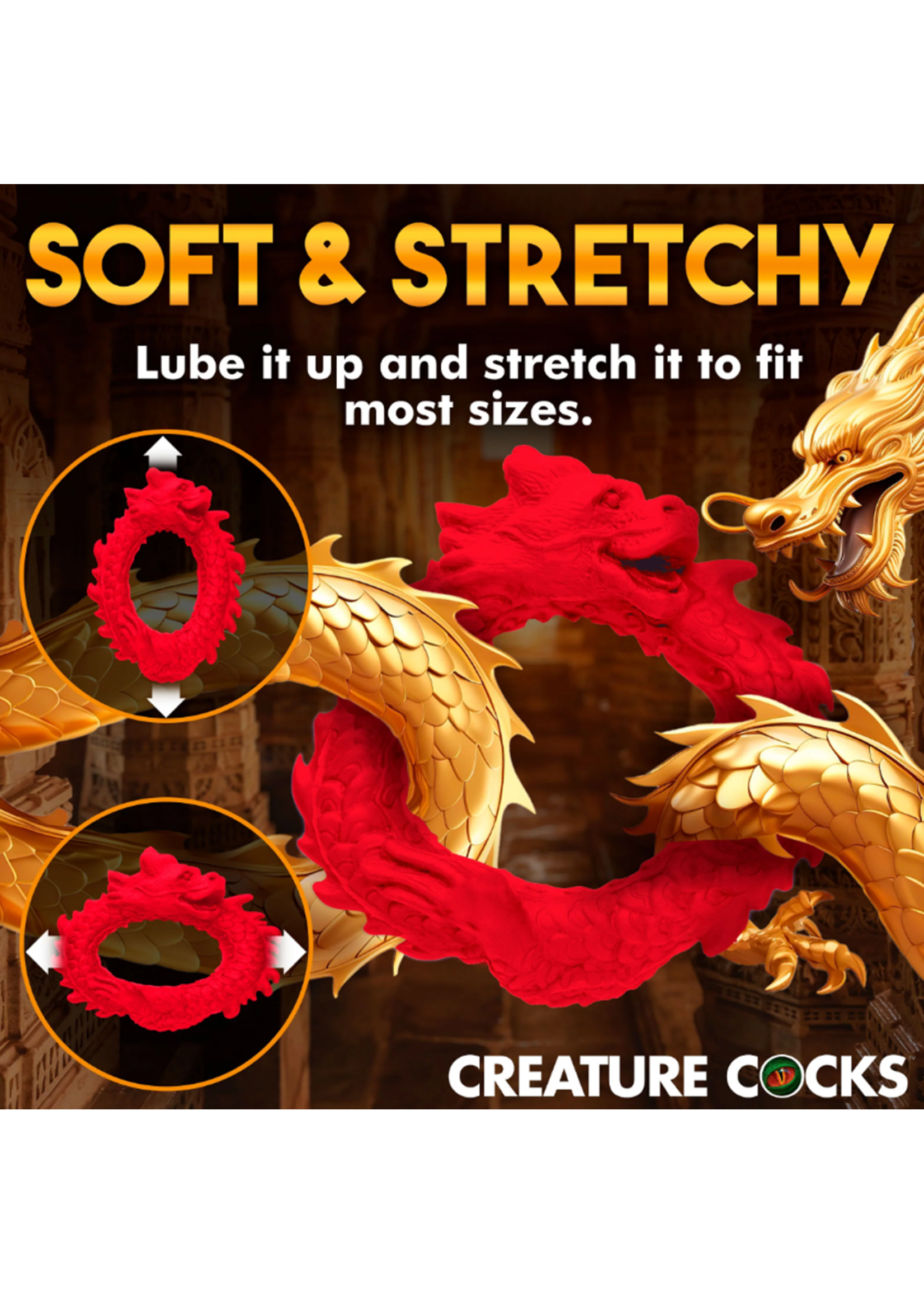 Creature Cocks Rise Of The Dragon Silicone Cock Ring