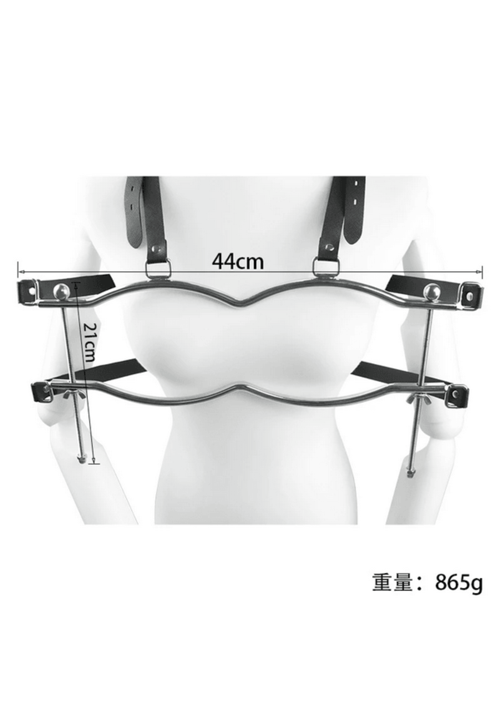 Smoosh Breast Clamps with Anal Hook Stainless Steel