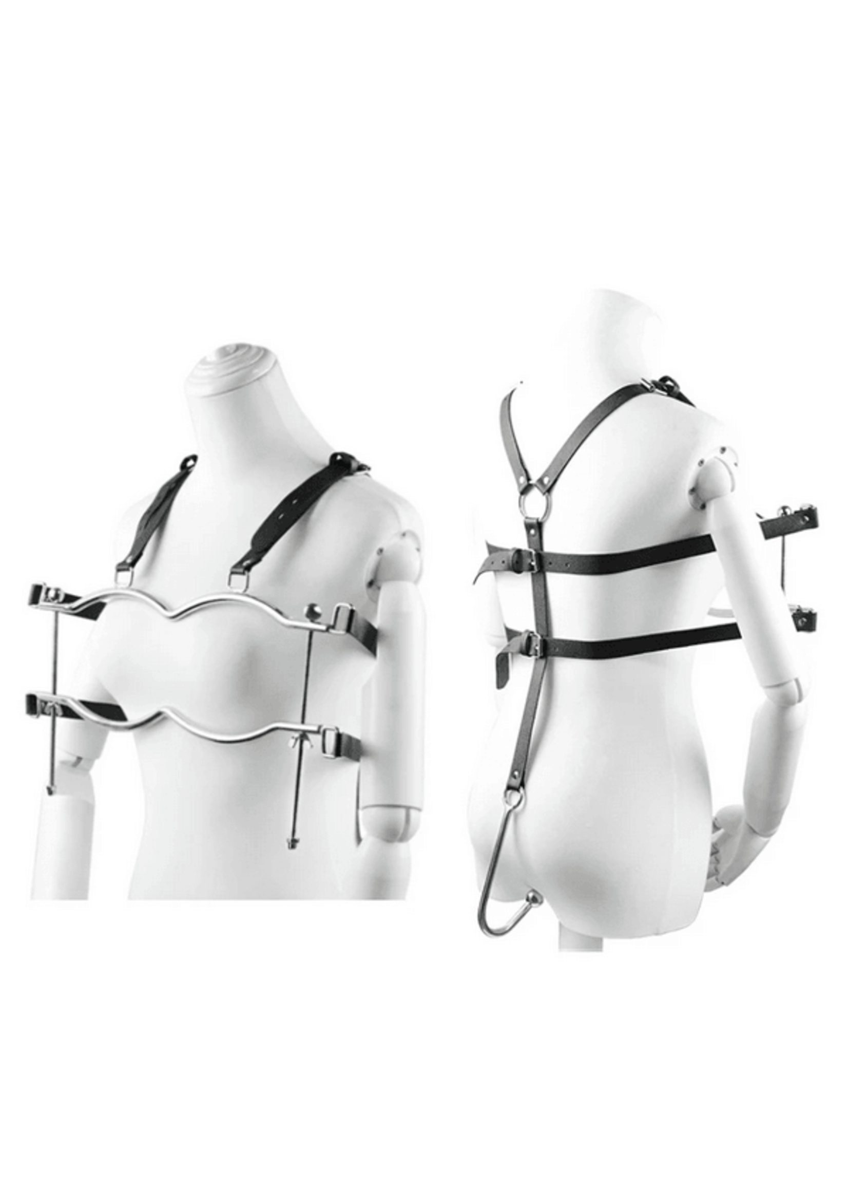 Smoosh Breast Clamps with Anal Hook Stainless Steel