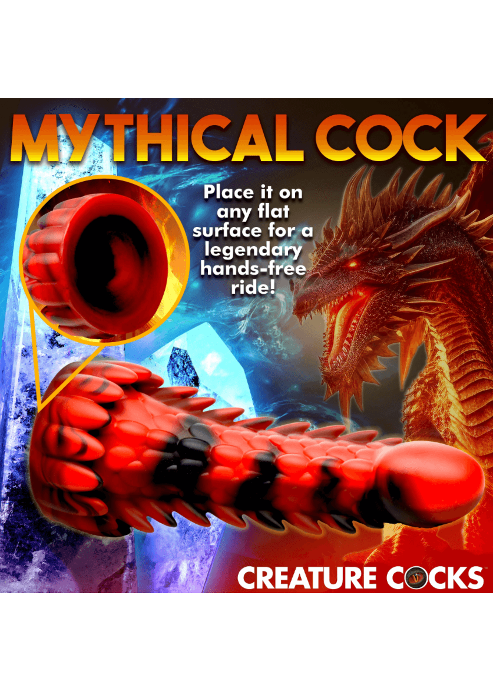 Creature Cocks Demon Rising Scaly Dragon Silicone Dildo