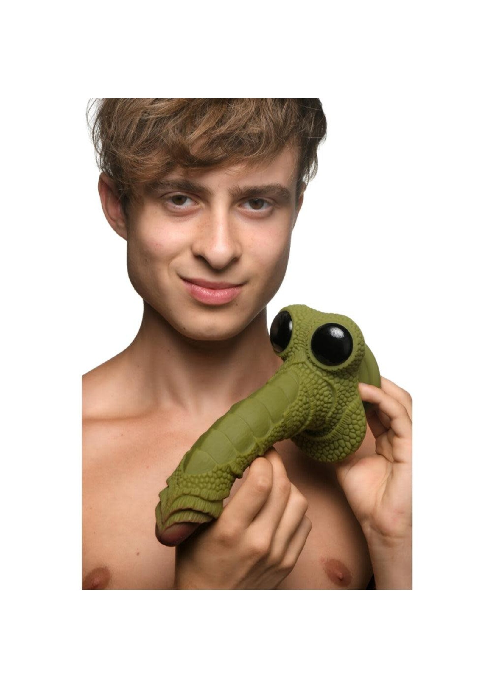 Creature Cocks Swamp Monster Green Scaly Silicone Dildo