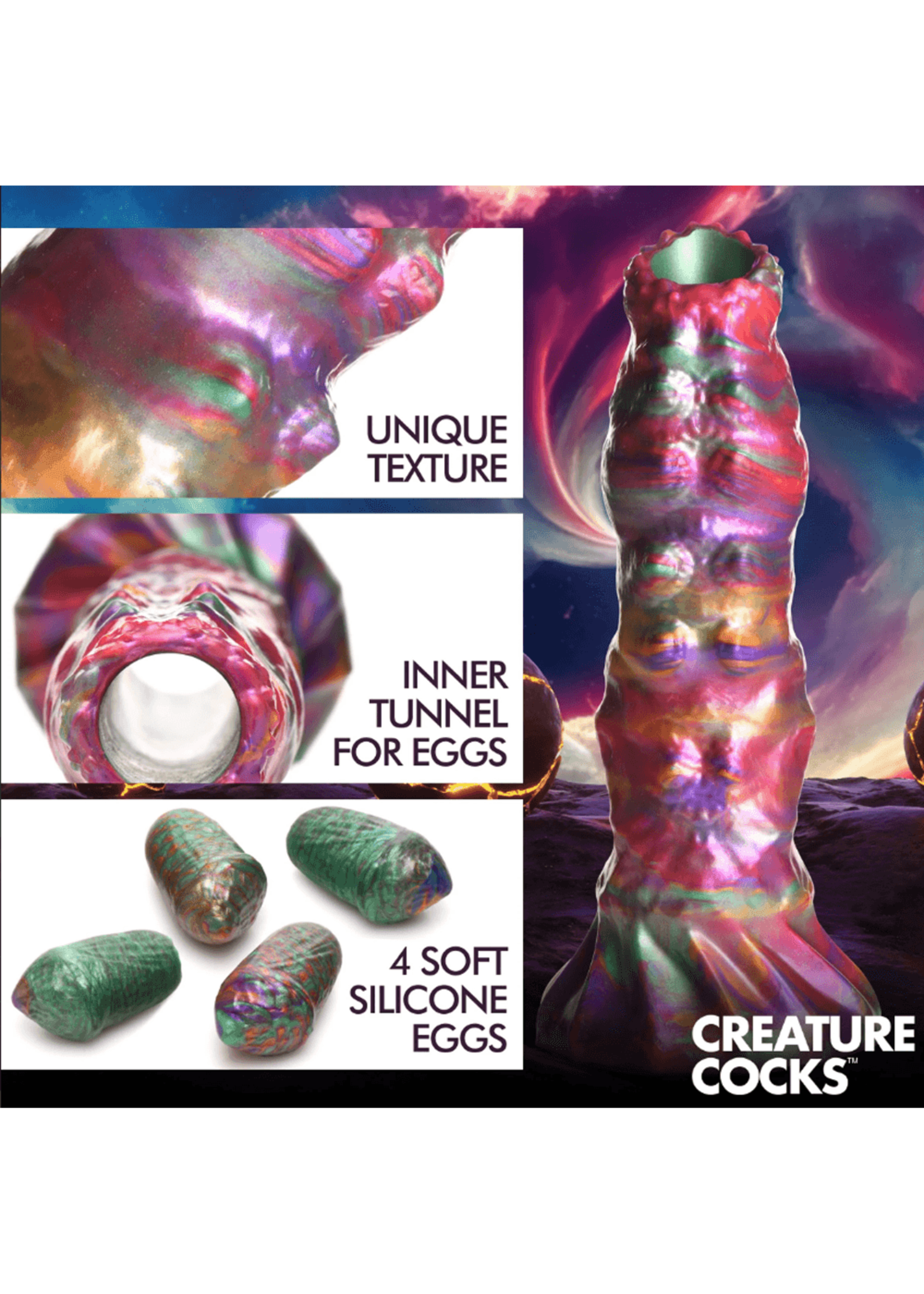 Clearance Larva Ovipositor Silicone Dildo w/ Eggs