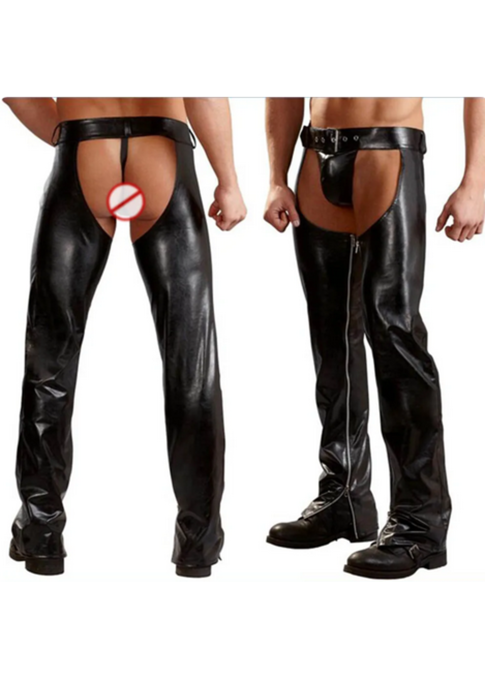 Men Faux Leather Assless Chaps