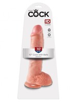 King Cock King Cock 10" Cock w Balls Light