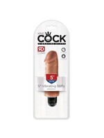 King Cock 5” Vibrating Stiffy Dildo – Beige