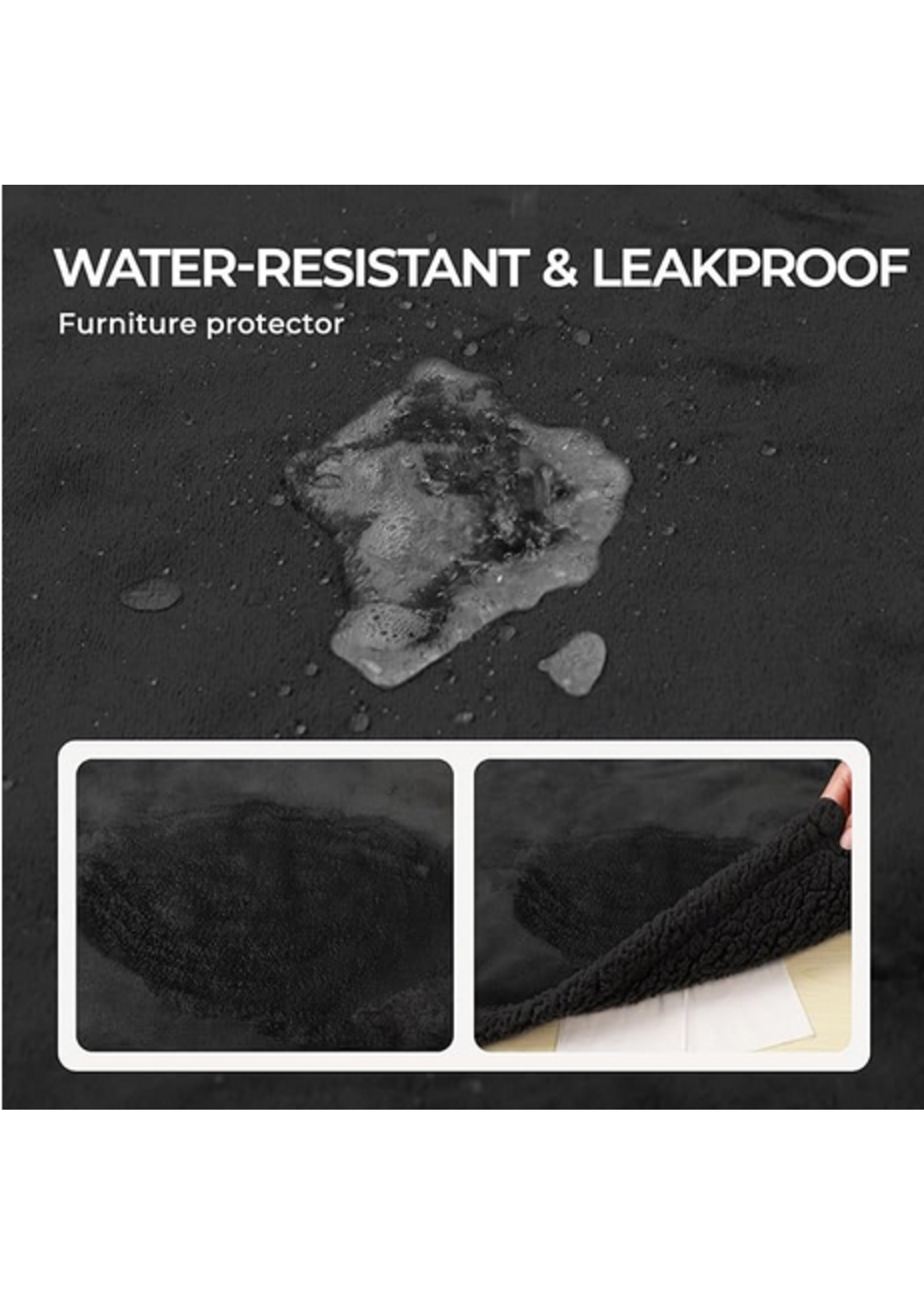 Smoosh Waterproof Blanket Black
