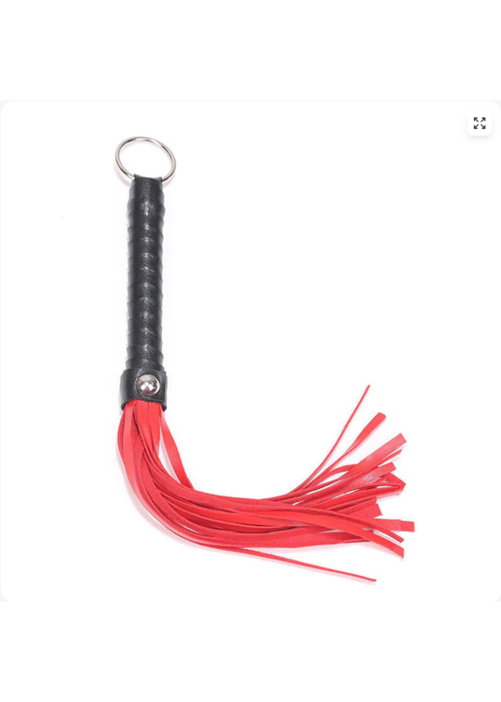 Red Vinyl Whip 11" Black Handle