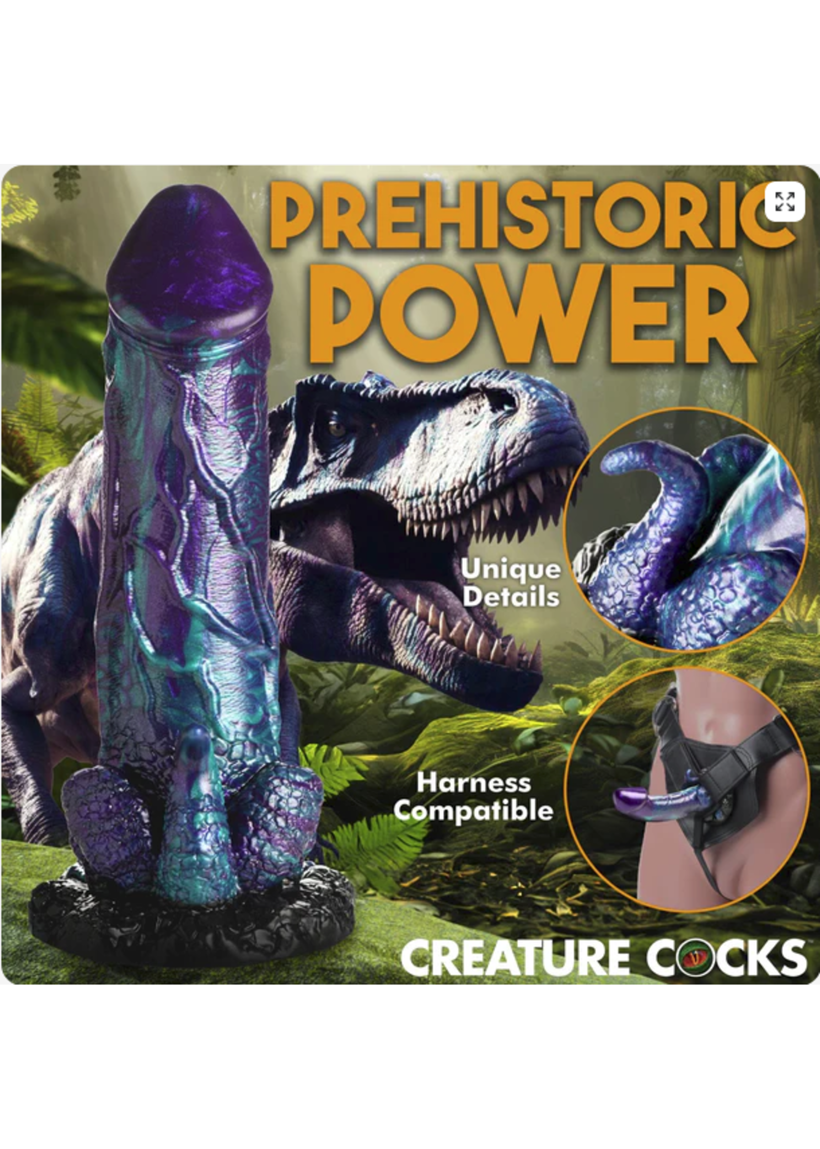 Creature Cocks XL Dino Dick Dinosaur Silicone Dildo